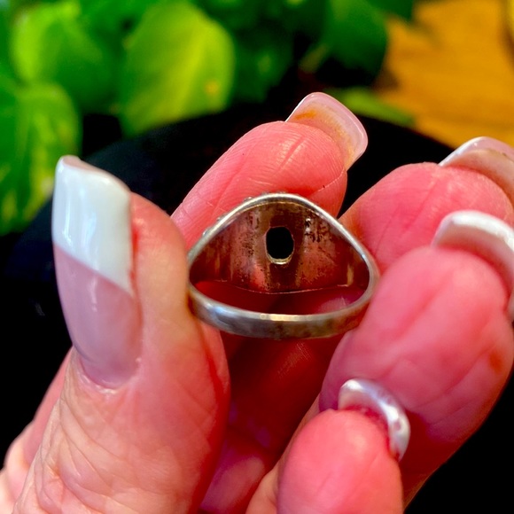 VINTAGE STERLING SILVER BLACK ONYX RING‼️ - Picture 4 of 10